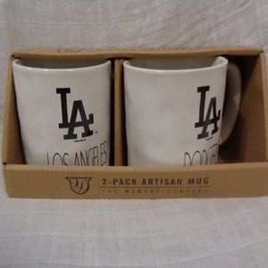 Los Angeles Dodgers LA Dodgers 2 Pack Artisan Mug Set Gift Box A TMC MLB